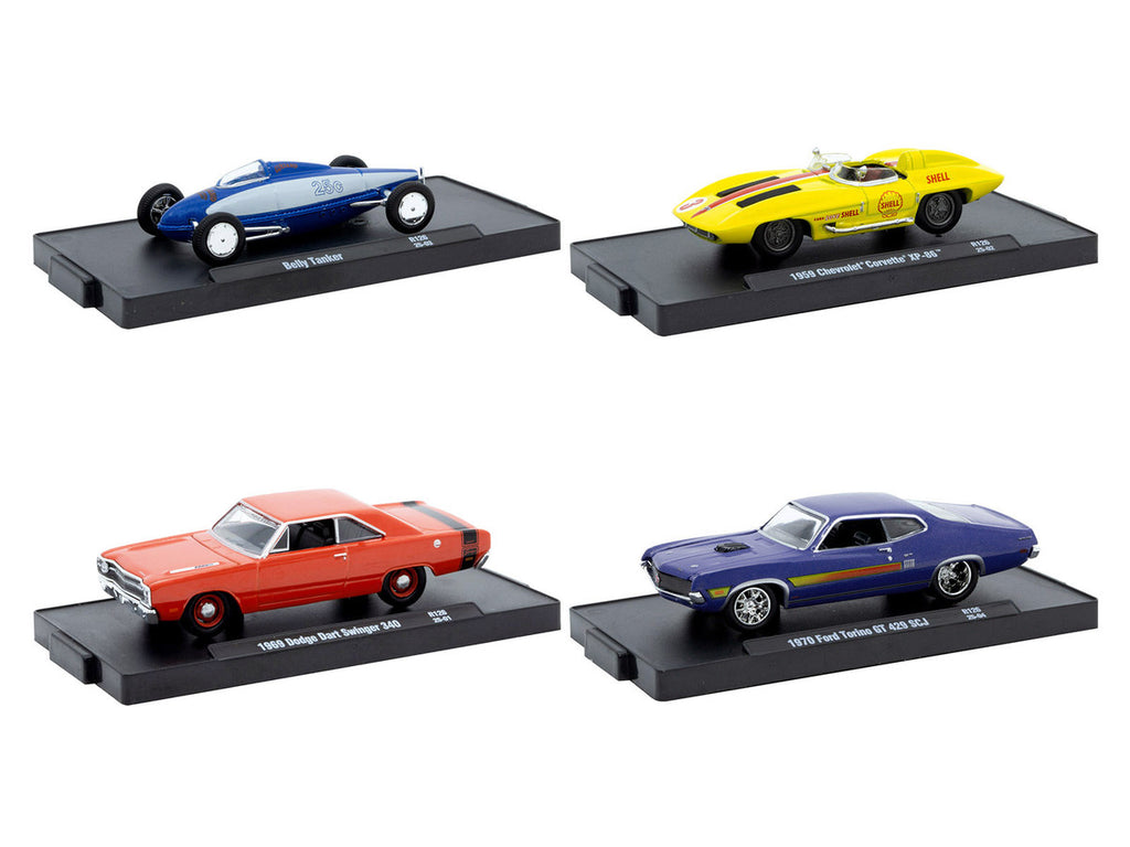 "Auto-Drivers" Set of 4 pieces in Blister Packs Release 126 Limited Edition to 9600 pieces Worldwide 1/64 Diecast Model Cars by M2 Machines-1