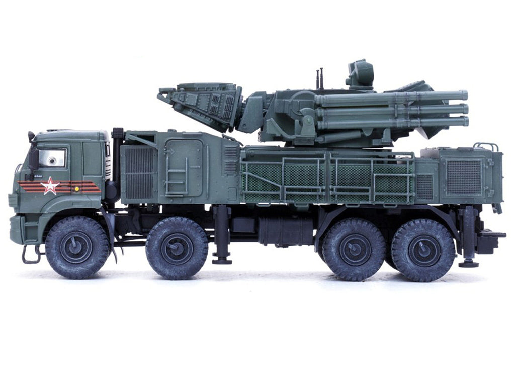 Pantsir S1 96K6 Self-Propelled Air Defense Weapon System "Victory Day Parade" Russian Army "Armor Premium" Series 1/72 Diecast Model by Panzerkampf-1