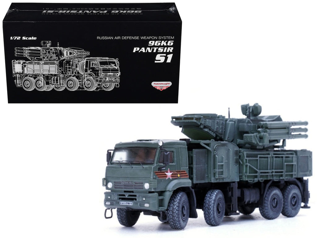 Pantsir S1 96K6 Self-Propelled Air Defense Weapon System "Victory Day Parade" Russian Army "Armor Premium" Series 1/72 Diecast Model by Panzerkampf-0