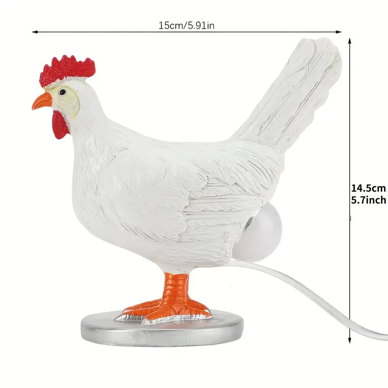 Lifelike Chicken Egg Lamp - 3D LED Night Light with USB Power-3