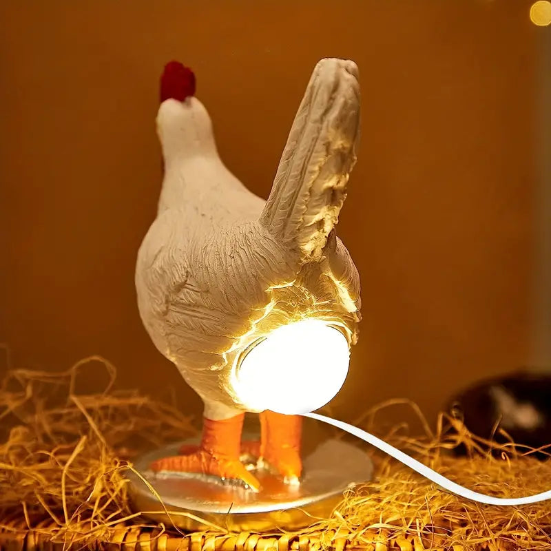Lifelike Chicken Egg Lamp - 3D LED Night Light with USB Power-4