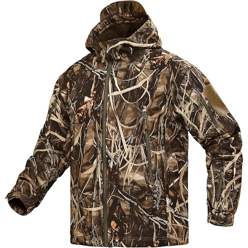 Hunting Jacket for Men Quiet Hunting Camouflage Clothing Hoodie Camo Coat