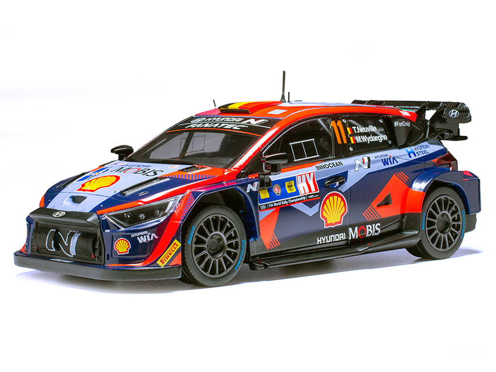 Hyundai i20 N Rally1 #11 Thierry Neuville - Martijn Wydaeghe Winner "Central European Rally" (2023) 1/18 Diecast Model Car by IXO Models-0