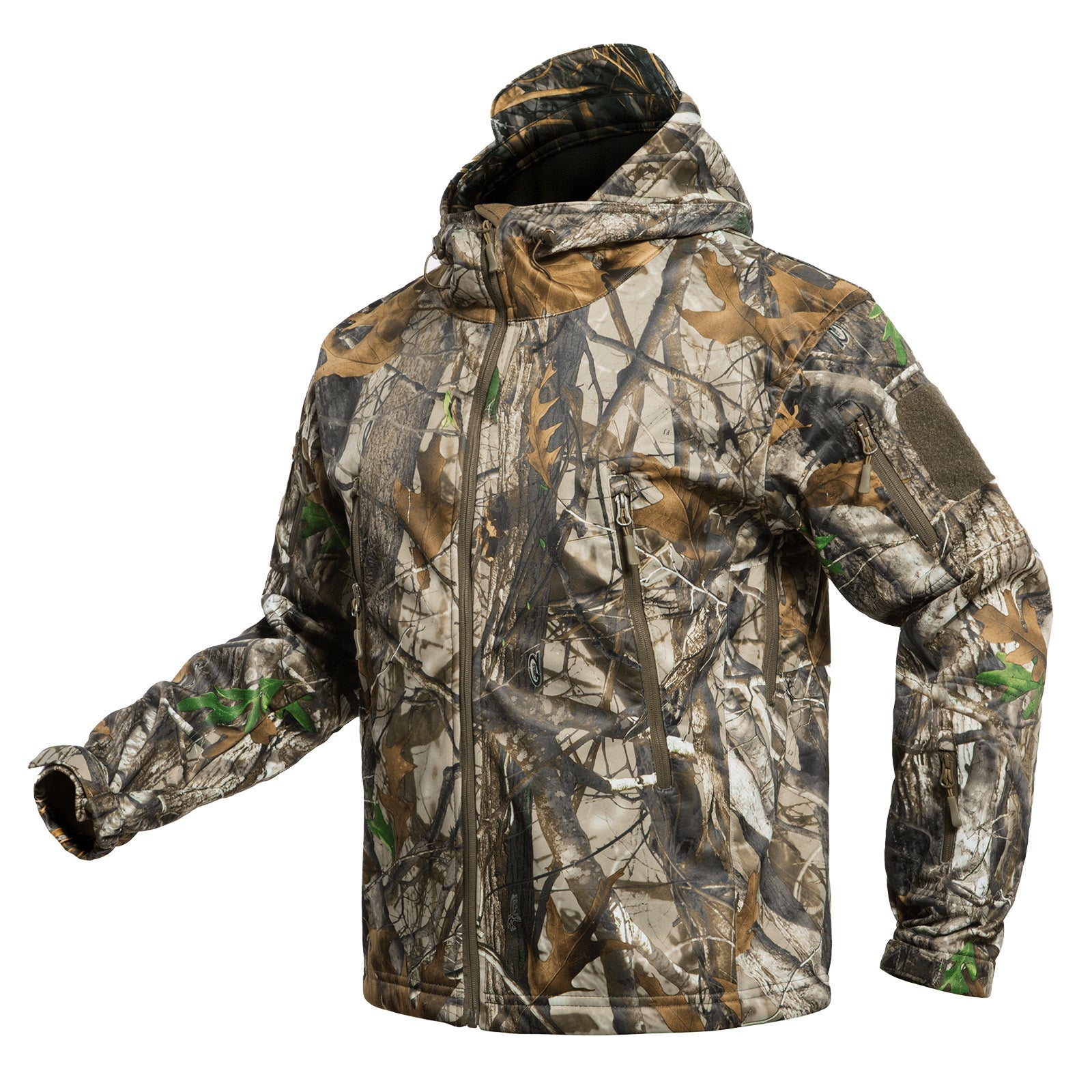 Hunting Jacket for Men Quiet Hunting Camouflage Clothing Hoodie Camo Coat