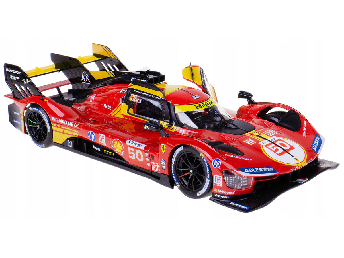 Ferrari 499P #50 Antonio Fuoco - Miguel Molina - Nicklas Nielsen "Ferrari AF Corse" Winner "24 Hours of Le Mans" (2024) "Racing" Series 1/24 Diecast Model Car by Bburago-3