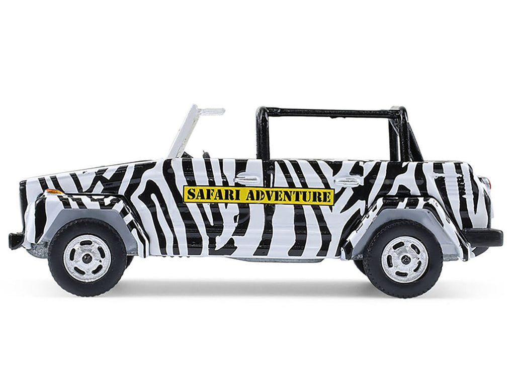 1974 Volkswagen Thing (Type 181) "Safari Adventure" Black and White Zebra Stripes "Club Vee-Dub" Series 21 1/64 Diecast Model Car by Greenlight