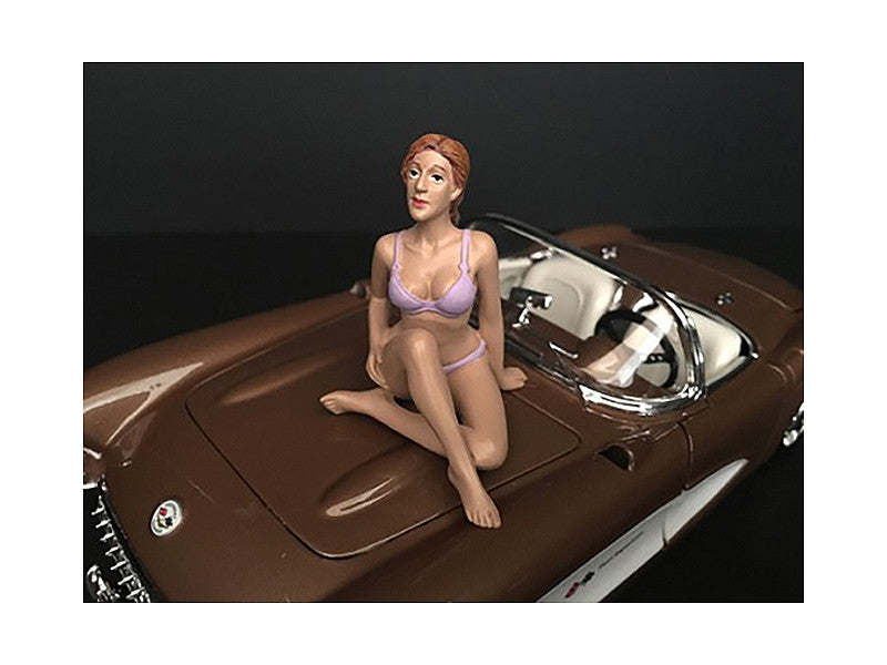 September Bikini Calendar Girl Figurine for 1/24 Scale Models by American Diorama-0