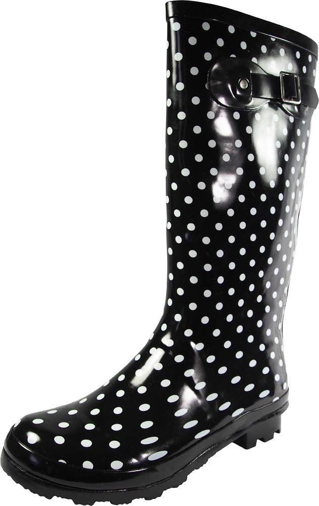 Norty Women’s Rain Boots Waterproof Hi-Calf 13 inch Rubber Garden Boot