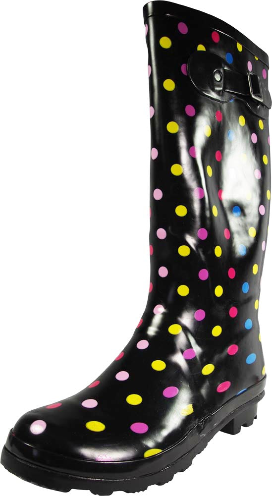 Norty Women’s Rain Boots Waterproof Hi-Calf 13 inch Rubber Garden Boot