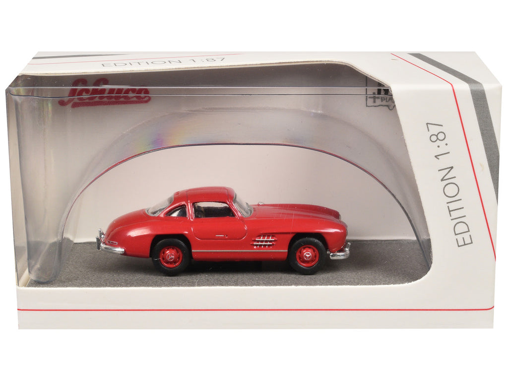 Mercedes-Benz 300 SL Gullwing Coupe Red 1/87 (HO) Diecast Model Car by Schuco-1