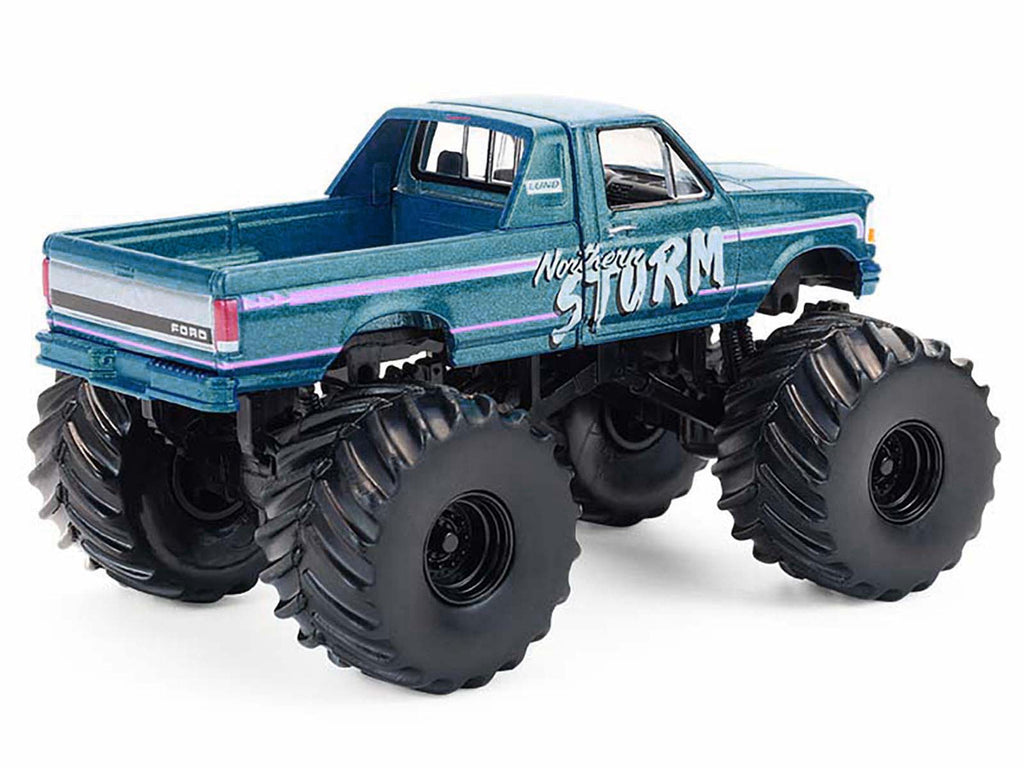 1993 Ford F-250 Monster Truck "Northern Storm" Teal Metallic "Kings of Crunch" Series 16 1/64 Diecast Model Car by Greenlight-1