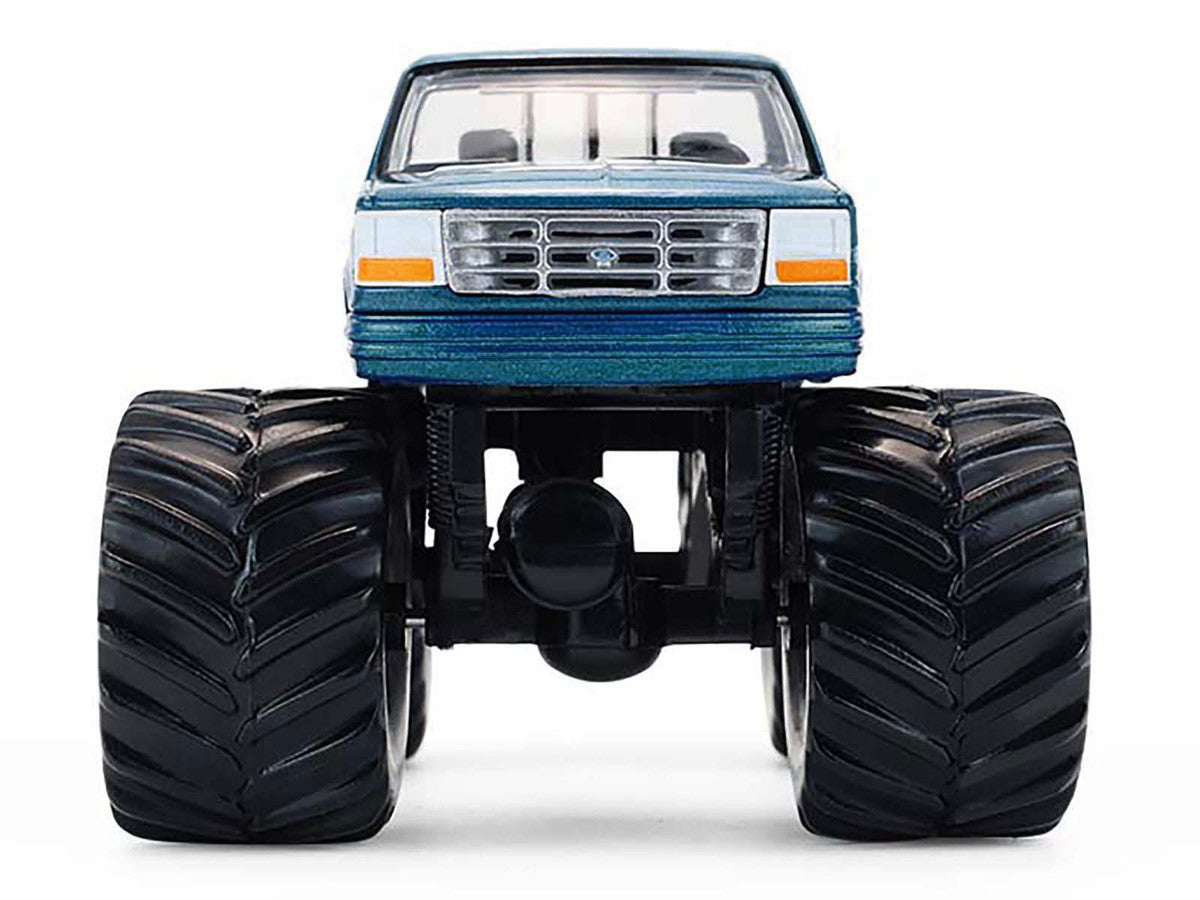 1993 Ford F-250 Monster Truck "Northern Storm" Teal Metallic "Kings of Crunch" Series 16 1/64 Diecast Model Car by Greenlight-3