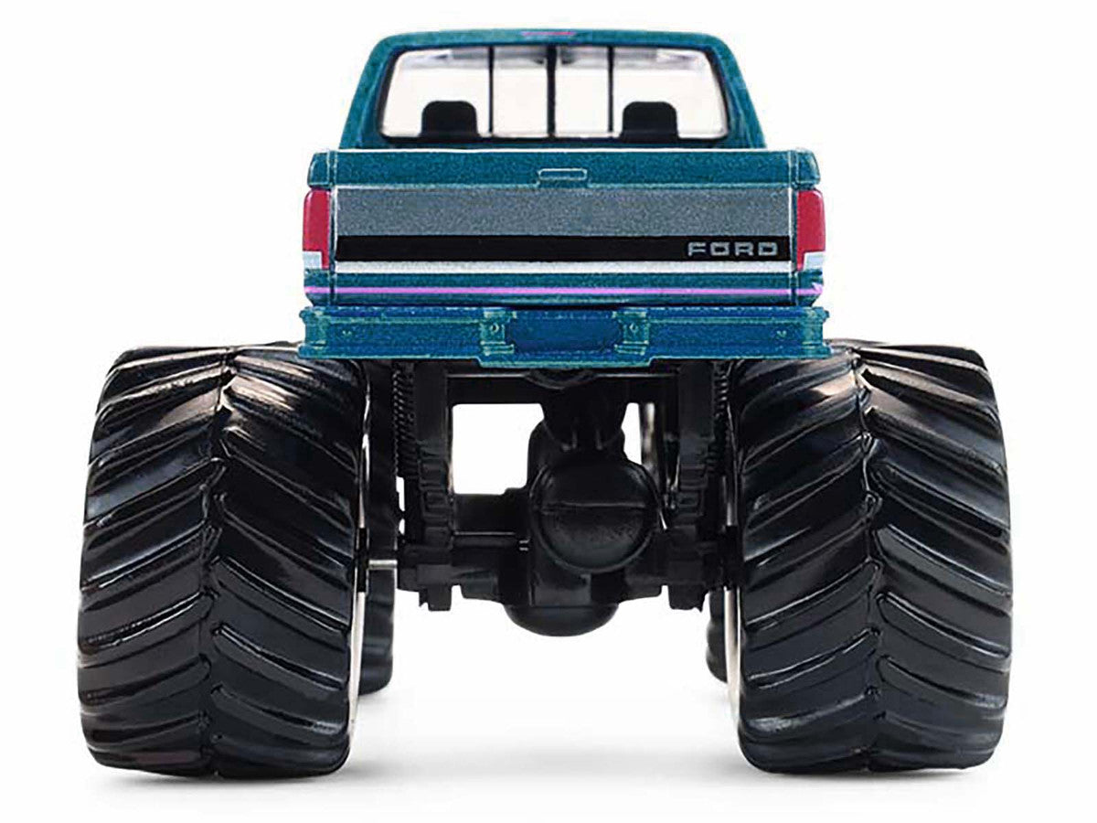 1993 Ford F-250 Monster Truck "Northern Storm" Teal Metallic "Kings of Crunch" Series 16 1/64 Diecast Model Car by Greenlight-2
