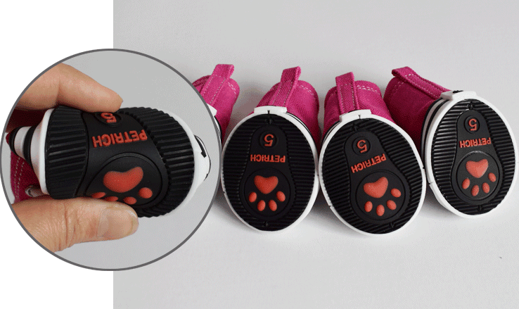 Stylish Denim Canvas Dog Shoes: Trendy, Waterproof, And Non-Slip-2