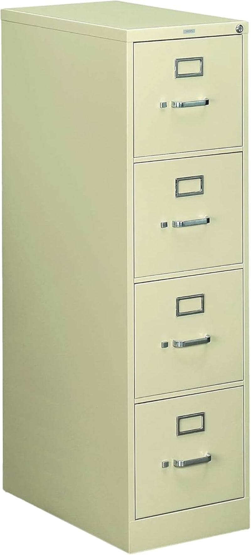 4 510 Series Vertical Office Storage Locking Metal Cabinet with Drawers 25" Deep for Hanging Letter Files-Ships Fully Assembled, Putty-0