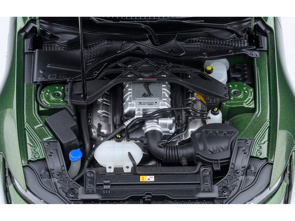 Ford Mustang Shelby GT500 Eruption Green Metallic with White Stripes 1/18 Model Car by Autoart