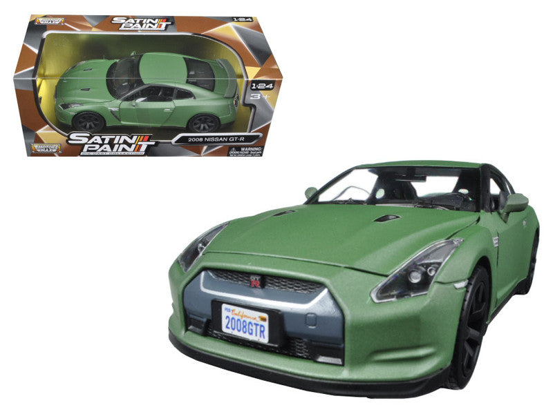 2008 Nissan GT-R R35 Matt Green 1/24 Diecast Model Car by Motormax-0