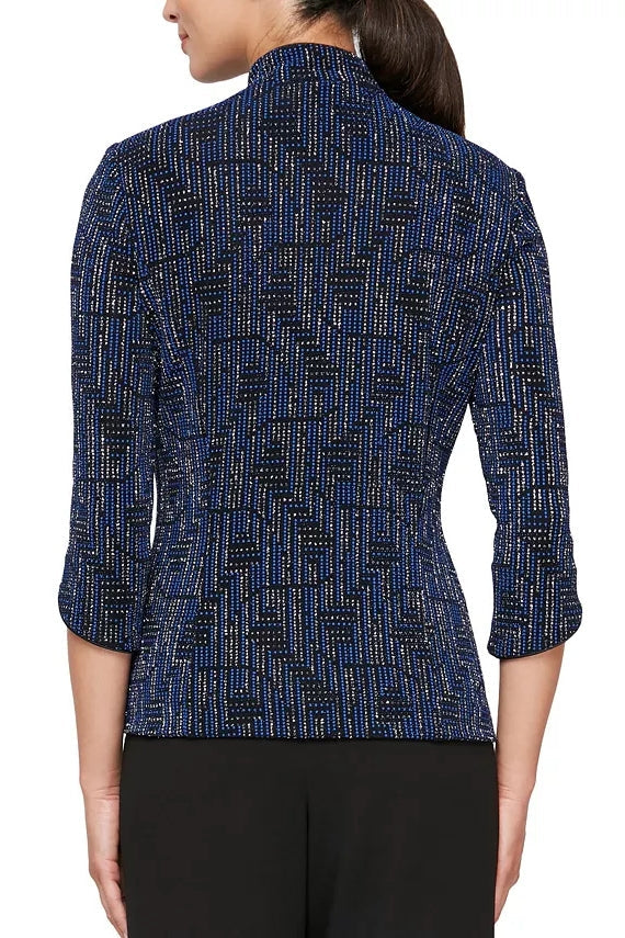 Alex Evenings Women 3/4-Sleeve Mandarin Collar Jacket & Scoop Neck Tank Top Twinset