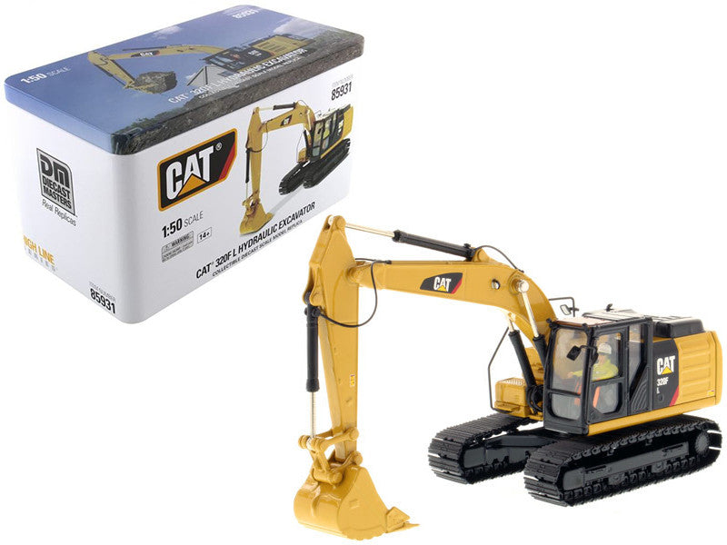 CAT Caterpillar 320F L Hydraulic Excavator with Operator "High Line Series" 1/50 Diecast Model by Diecast Masters-0