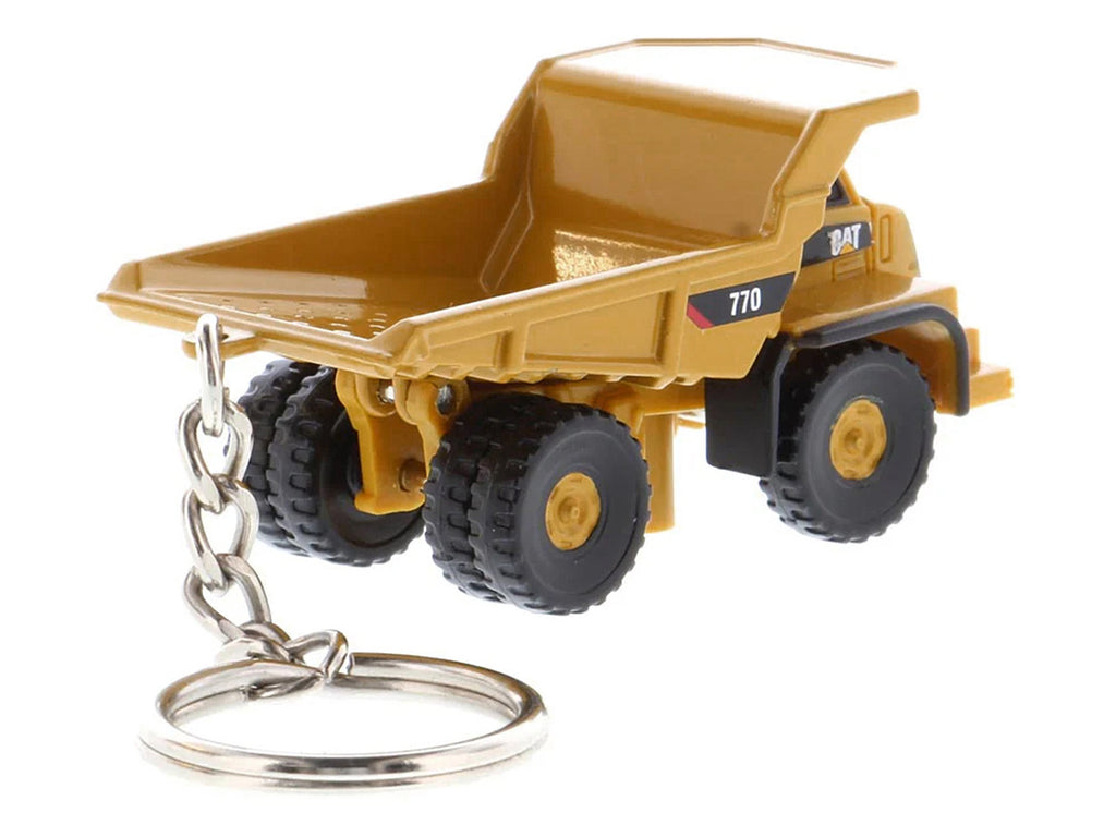 CAT Caterpillar 770 Off-Highway Truck Keychain Yellow Diecast Model by Diecast Masters