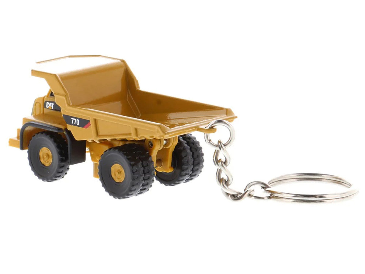 CAT Caterpillar 770 Off-Highway Truck Keychain Yellow Diecast Model by Diecast Masters