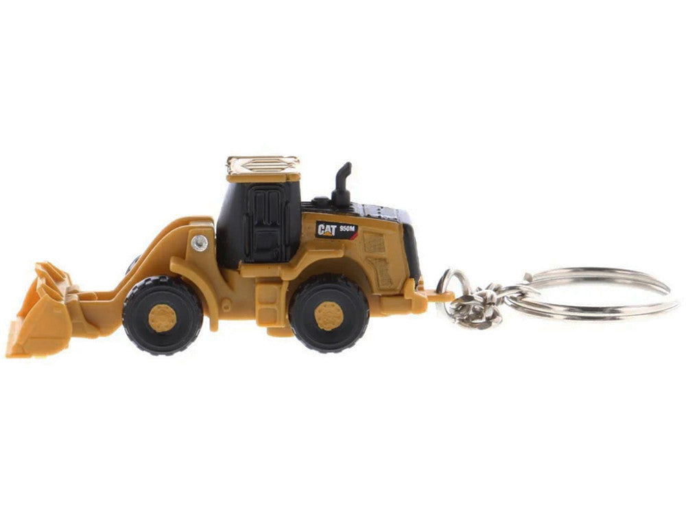 CAT Caterpillar 950M Wheel Loader Keychain Yellow Diecast Model by Diecast Masters