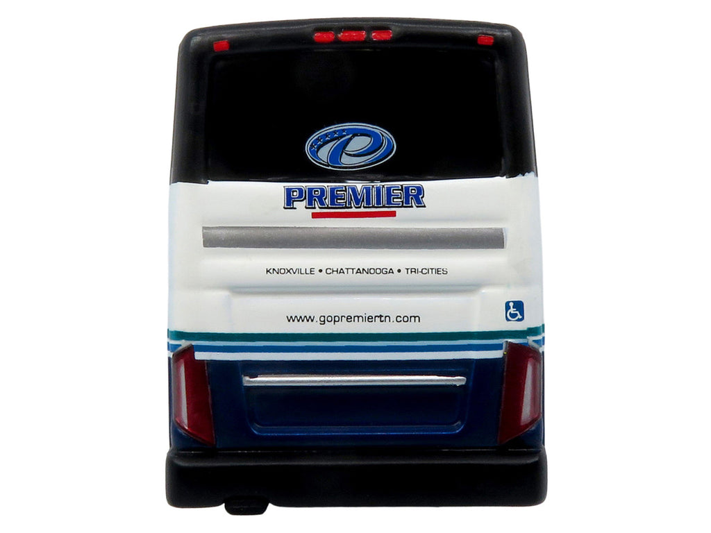 Van Hool TX-45 Motorcoach Bus "Premier Transportation" Blue and Black with Graphics "The Bus and Motorcoach Collection" Limited Edition to 504 pieces Worldwide 1/87 (HO) Diecast Model by Iconic Replicas