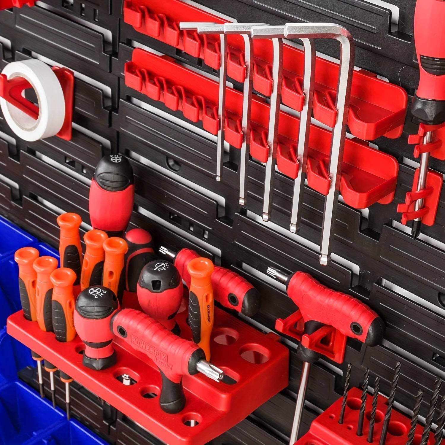 Tool Organizer Rack with Wrench & Drill Storage (39pcs)-3