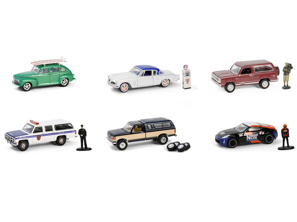 "The Hobby Shop" Set of 6 pieces Series 16 1/64 Diecast Model Cars by Greenlight-0