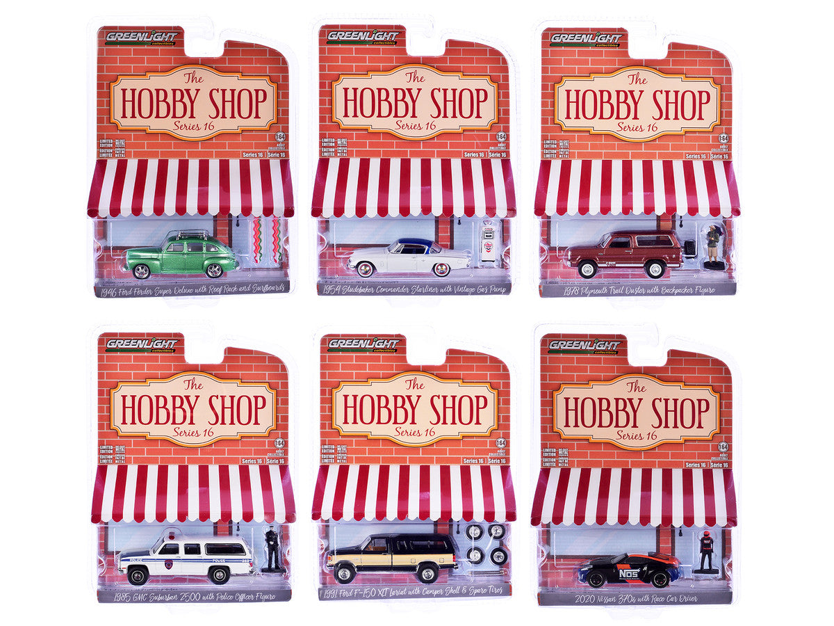 "The Hobby Shop" Set of 6 pieces Series 16 1/64 Diecast Model Cars by Greenlight-2