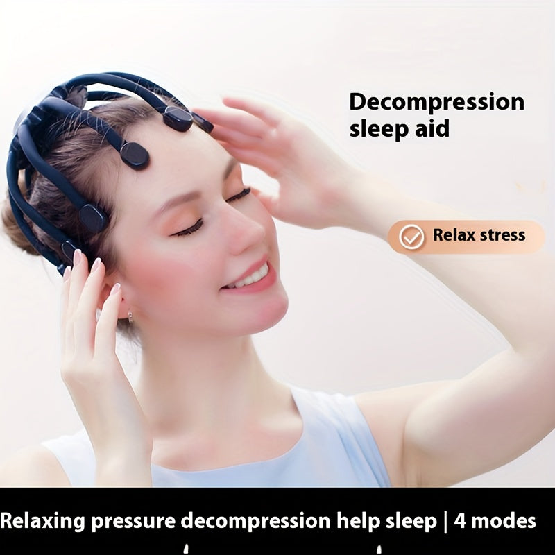 Multi-Claw Electric Massager for Head, Scalp, and Neck(Black)-4