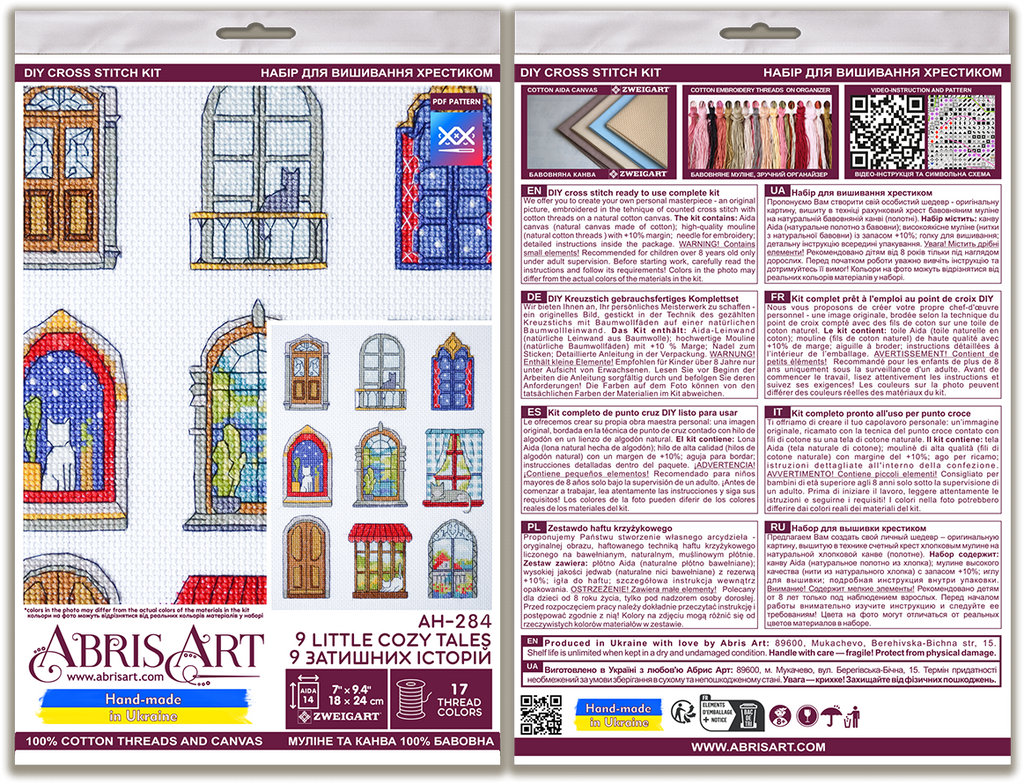 Cross-stitch kit - 9 little cozy tales AH-284
