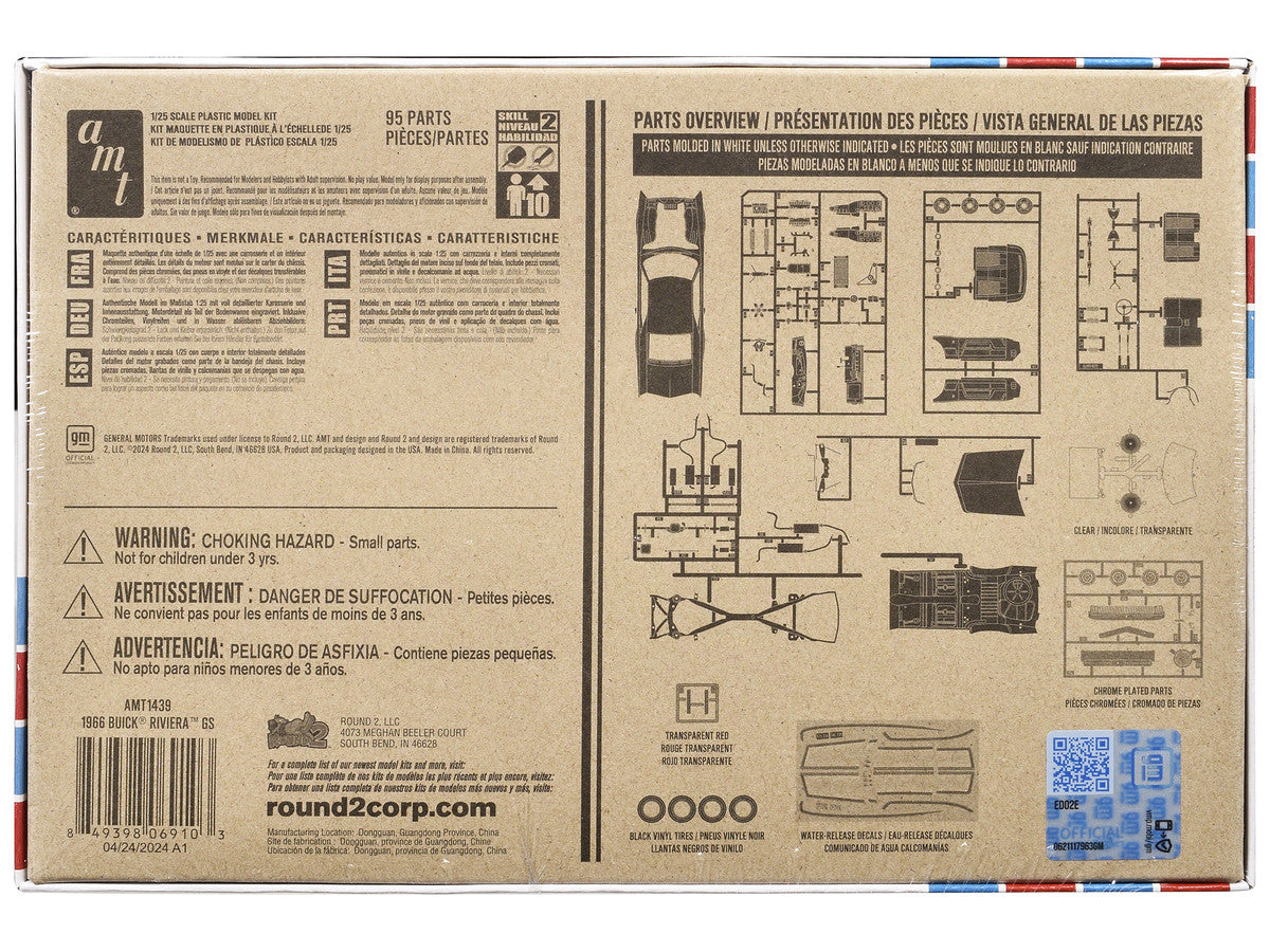 Skill 2 Model Kit 1966 Buick Riviera GS 1/25 Scale Model by AMT-2