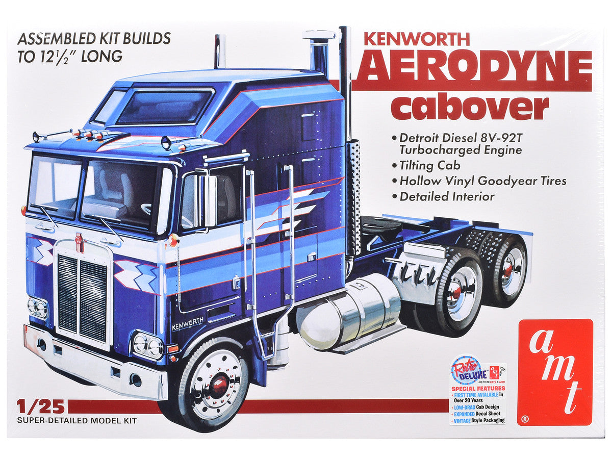 Skill 3 Model Kit Kenworth Aerodyne Cabover Truck Tractor 1/25 Scale Model by AMT-0
