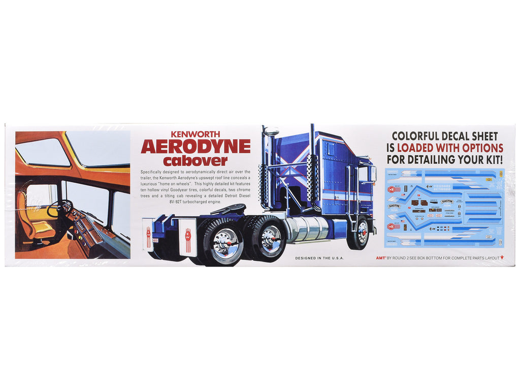 Skill 3 Model Kit Kenworth Aerodyne Cabover Truck Tractor 1/25 Scale Model by AMT-2