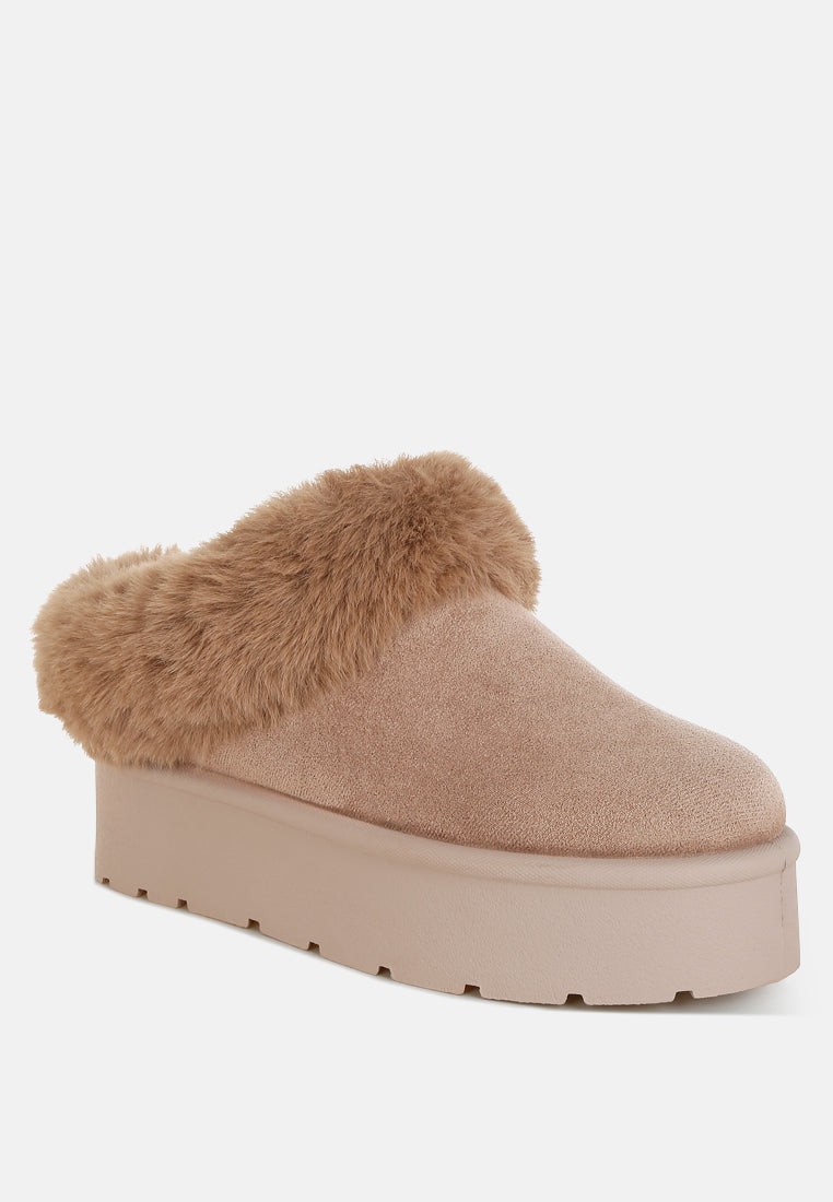 Aniso Faux Fur Slip On Snow Boots