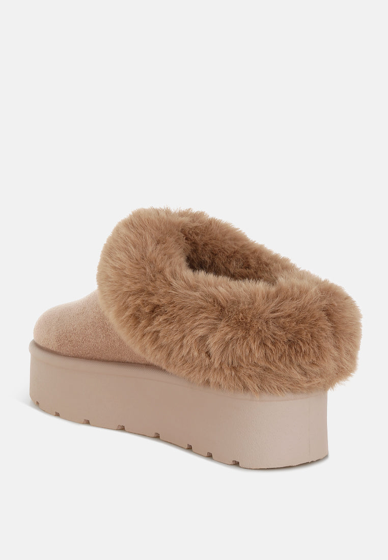 Aniso Faux Fur Slip On Snow Boots