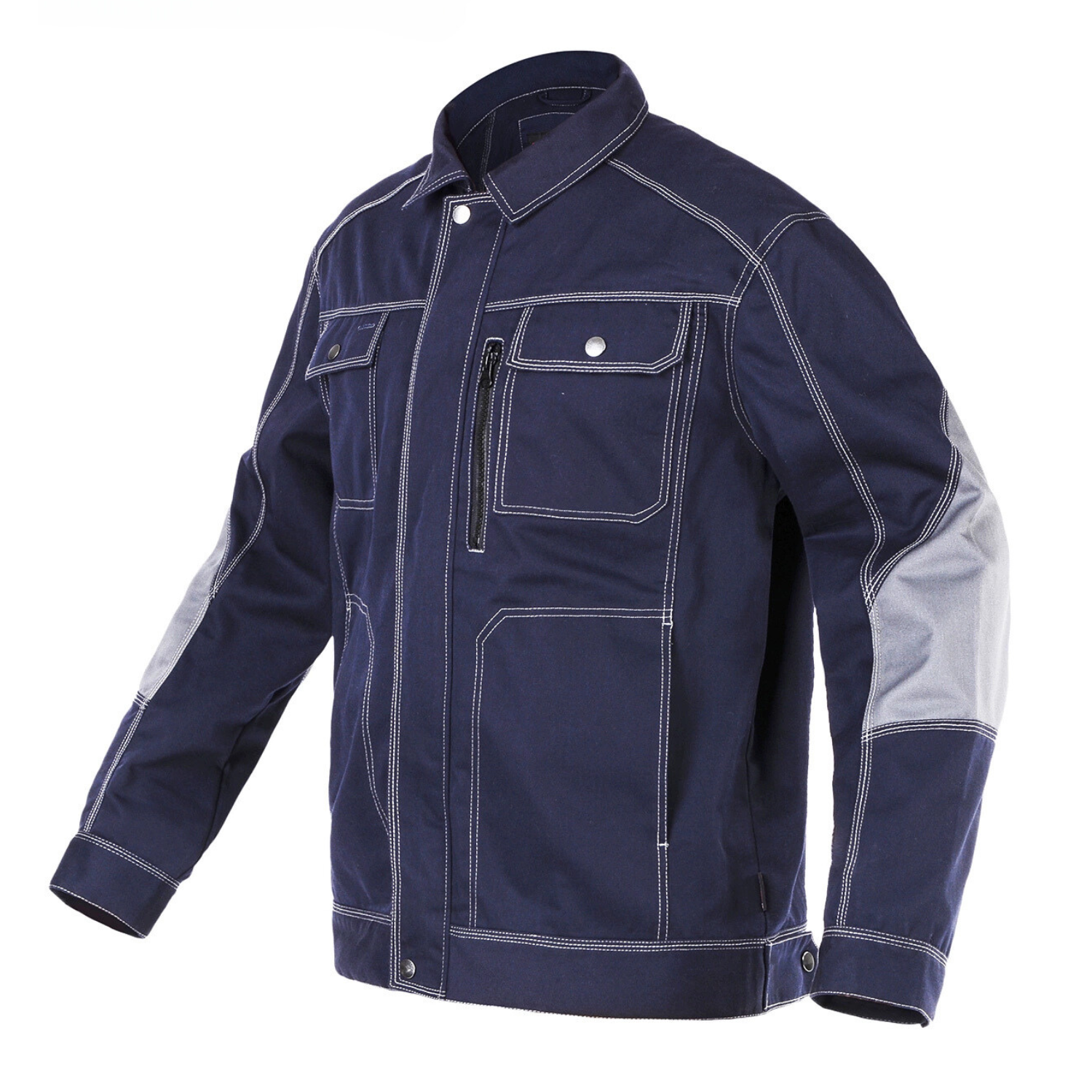 Work Jacket – Durable Cargo Style with Utility Pockets & Zip Chest Pocket– Bauskydd [B212]