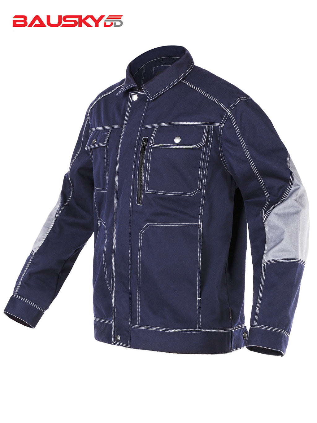 Work Jacket – Durable Cargo Style with Utility Pockets & Zip Chest Pocket– Bauskydd [B212]