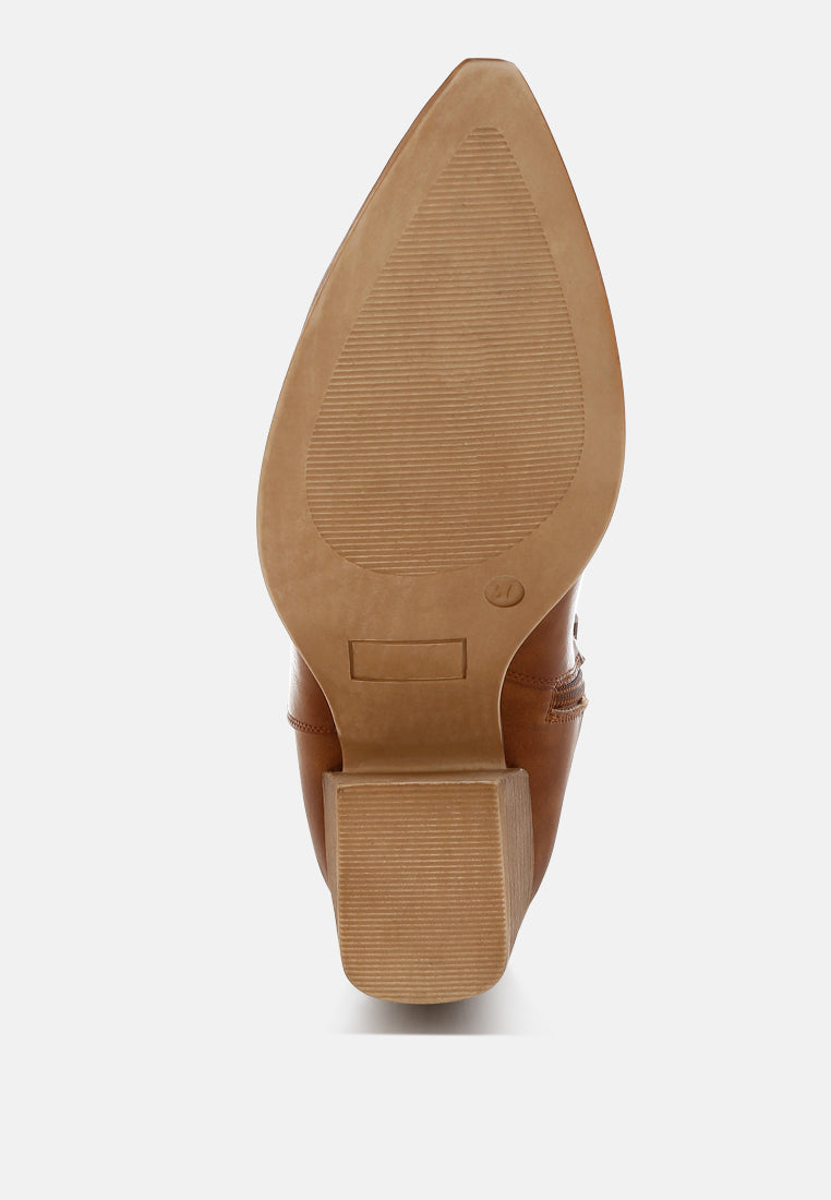 Big Mood Raffia & Faux Leather Cowboy Boots