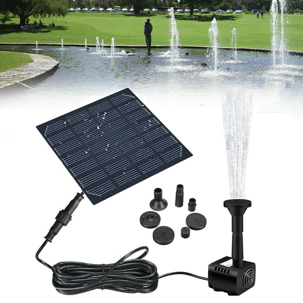 Solar Panel Powered Water Fountain-1