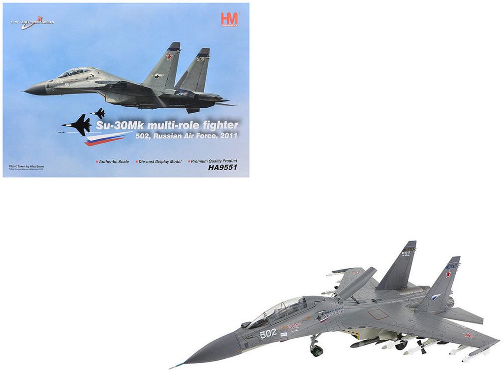 Sukhoi Su-30Mk Flanker Fighter Aircraft "502" (2011) Russian Air Force "Air Power Series" 1/72 Diecast Model by Hobby Master-4