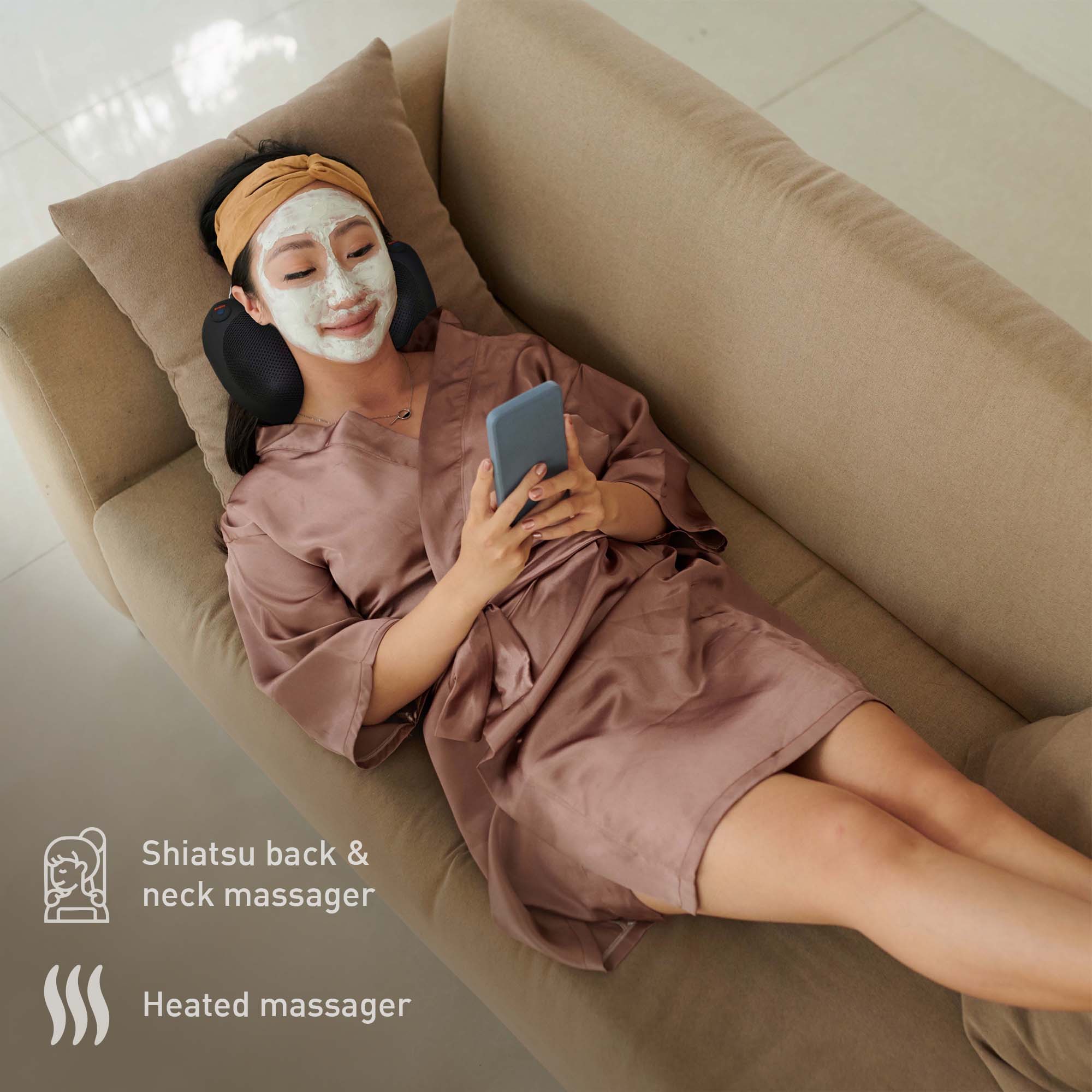 Pursonic Shiatsu Heating Neck & Back Massager + Adjustable Posture Corrector Bundle – Deep Tissue Massage & Spine Alignment Support