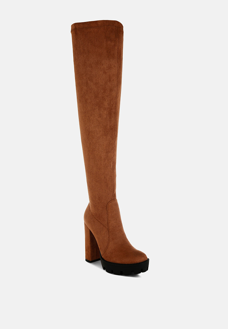Maple Faux Suede Long Boots