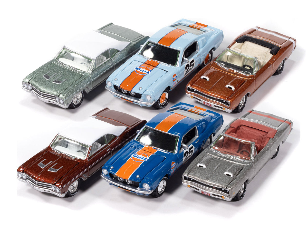 "Muscle Cars USA" 2025 Release 2 Set of 6 pieces 1/64 Diecast Model Cars by Johnny Lightning-1