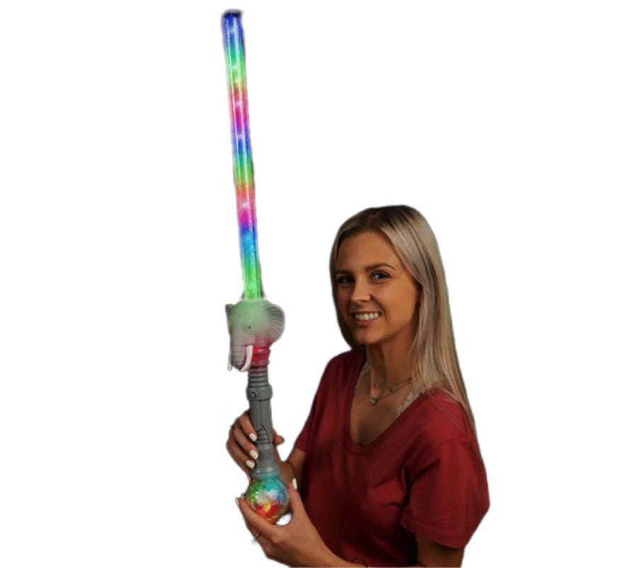 28 Inch Flashing Multicolor Elephant Prism Sword