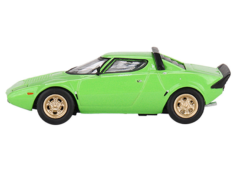 Lancia Stratos HF Stradale Verde Chiaro Green Limited Edition to 1200 pieces Worldwide 1/64 Diecast Model Car by Mini GT-1