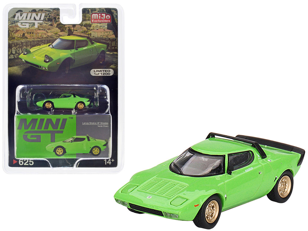 Lancia Stratos HF Stradale Verde Chiaro Green Limited Edition to 1200 pieces Worldwide 1/64 Diecast Model Car by Mini GT-0