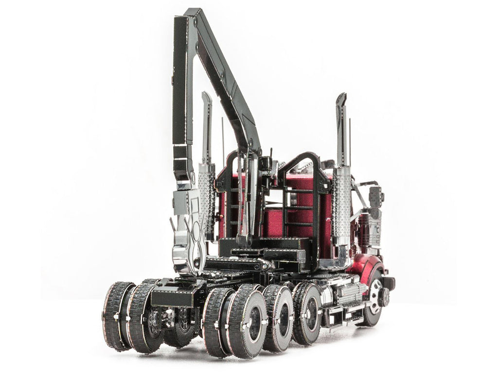 Model Kit Western Star 4900SF Log Truck Red (Challenging Difficulty) Steel Model by Metal Earth-2