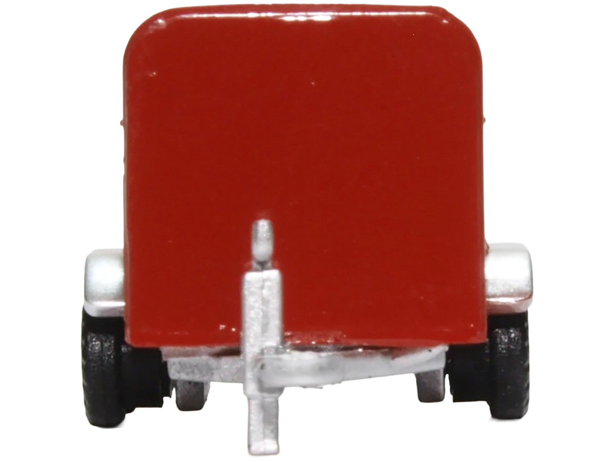 Livestock Trailer Red 1/148 (N) Scale Diecast Model Car by Oxford Diecast